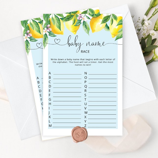 Blue Lemon jogo de corrida do nome do bebê (Criador carregado)