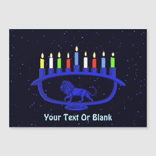 Blue Lion Menorah
