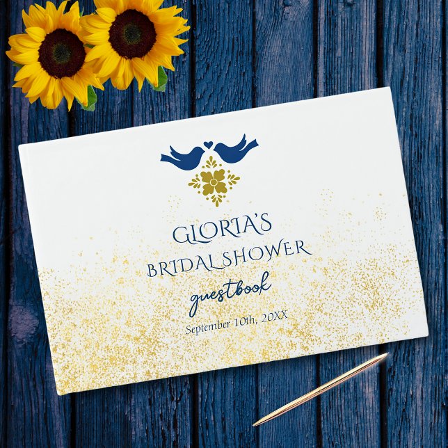 Blue Lovebird — Livro de convidados do Chá de pane (Criador carregado)