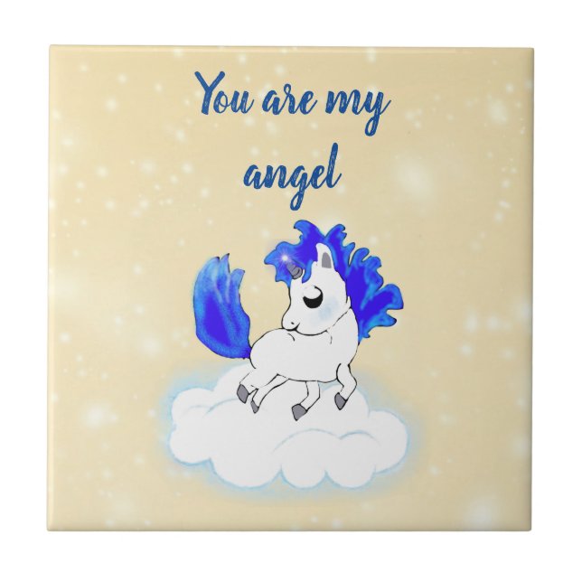 Blue Magical and funny little unicorn (Frente)