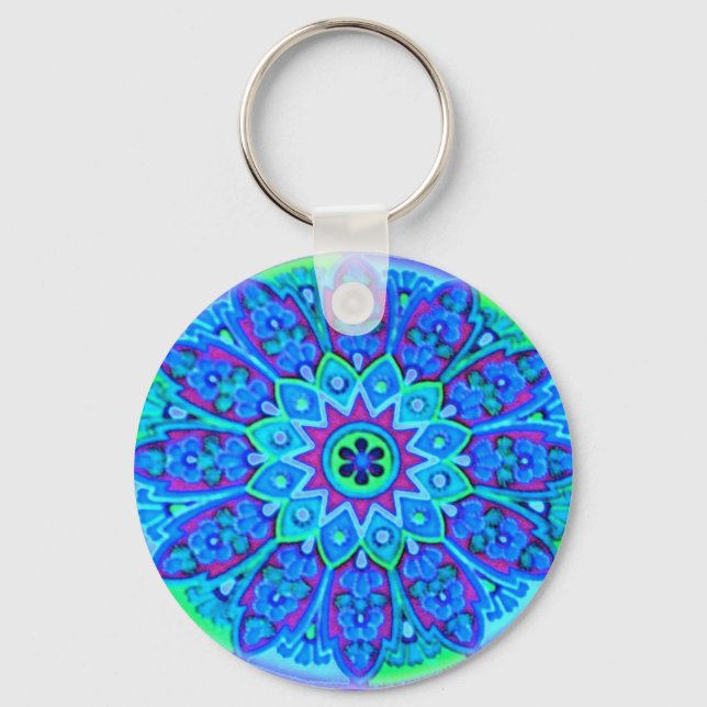 Blue Mandala Chaveiro (Frente)