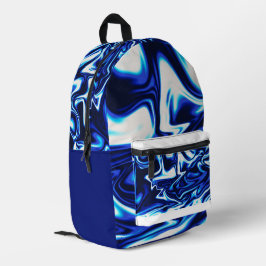 Blue Marble Swirl Backpack – Fluid Abstract Patter