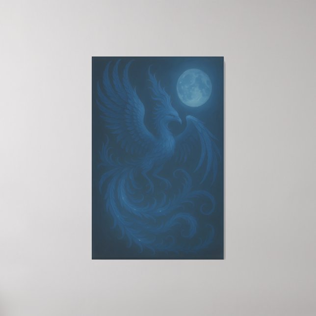  Blue Moon Phoenix · Fine Art Canvas Print (Frente)