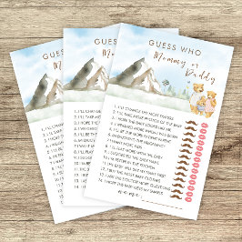 Blue Mountain Bear adivinha quem Mamãe ou jogo de 