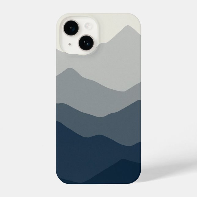 "Blue Ocean Wave & White Sky Minimalist Phone Case (Verso)