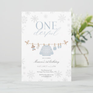 Blue ONE - Primeiro Convite de Aniversário Maravil