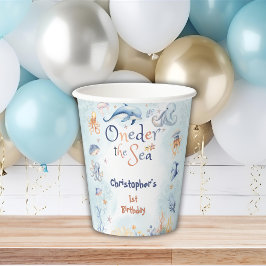 Blue Oneder the sea first birthday Sticker