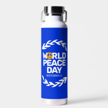 Blue Orange World Peace Day Sign
