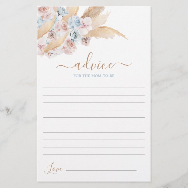 Blue Pampas Grass Advice para a Mãe Ficar (Frente)