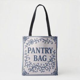 "BLUE PANTRY BAG" - CHINOISERIE TOTE 