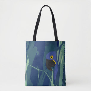 Blue Parrot Allover Tote Bag