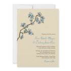 Blue Peach Blossoms Sakura Convite de casamento as