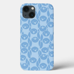 Blue penguins pattern background