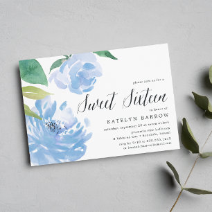 Blue Peony   16 Doce Convite