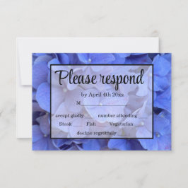 Blue periwinkle elegant floral hydrangeas RSVP