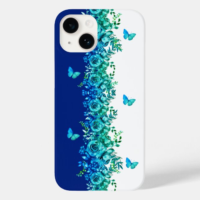 Blue Petal Symphony Phone Case (Verso)