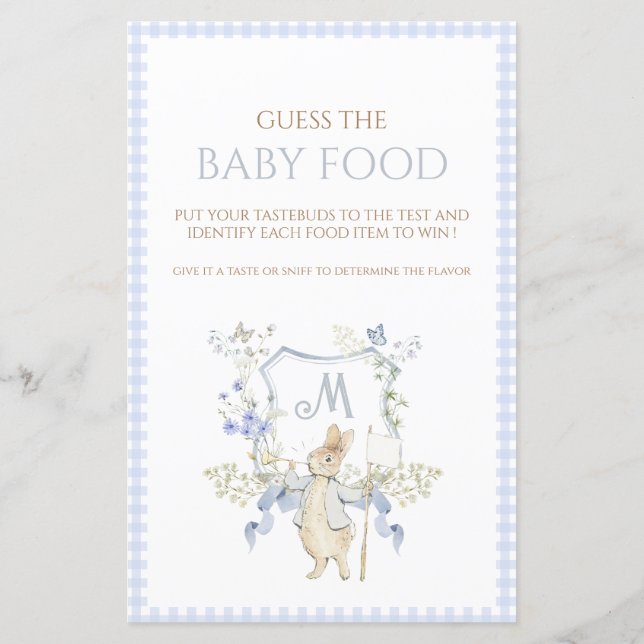 Blue Peter o Rabbit Guess Baby Comida Game (Verso)