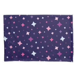 Blue Pink Purple Stars Cosmic Space Night Sky.
