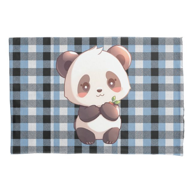 Blue Plaid Panda (Frente)