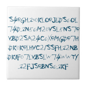 Blue Random Numbers Letters Funky