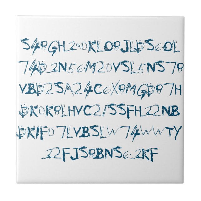 Blue Random Numbers Letters Funky (Frente)