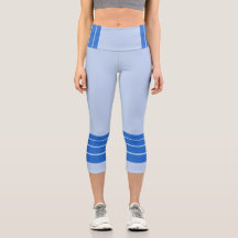 Blue Retro Stripes on Minimalist light blue