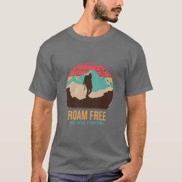Blue Ridge Mountain Roam Free Caminhando Camisa do