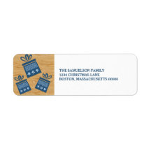 Blue Rustic apresenta etiquetas de endereço de fer