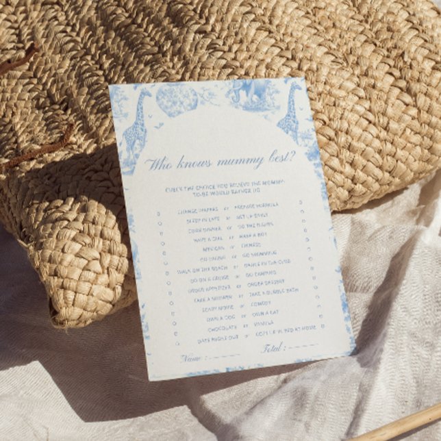 Blue Safari Toile de Jouy Who knows mummy Games (Criador carregado)