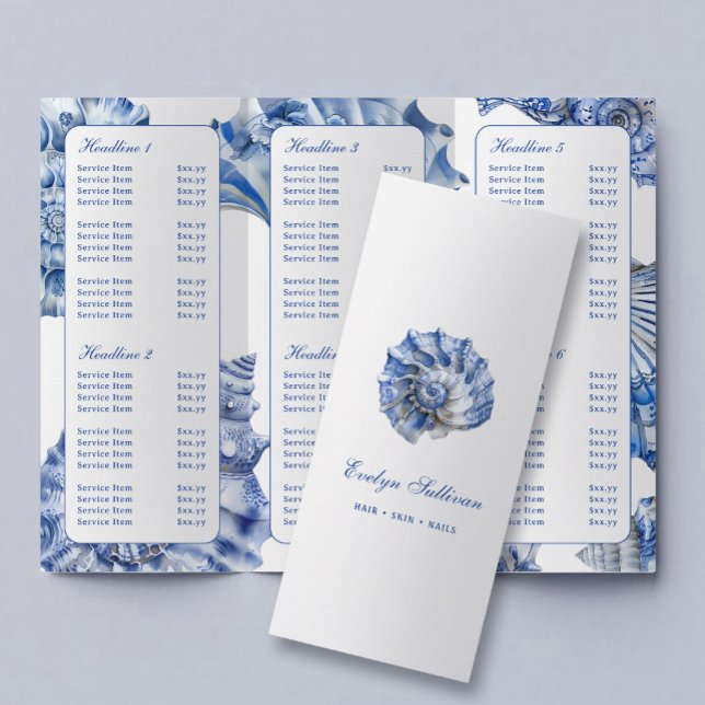 Blue seashells brochure (Criador carregado)