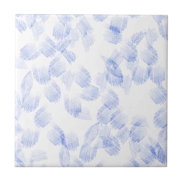 Blue Shapes Pattern Ceramic Tile (Frente)