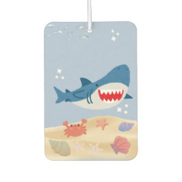 Blue shark car mat