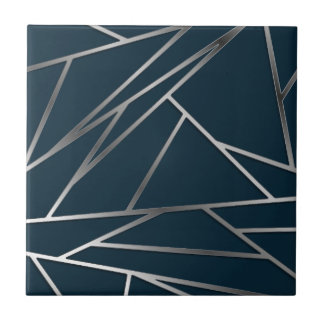 Blue Silver Modern Geométrico
