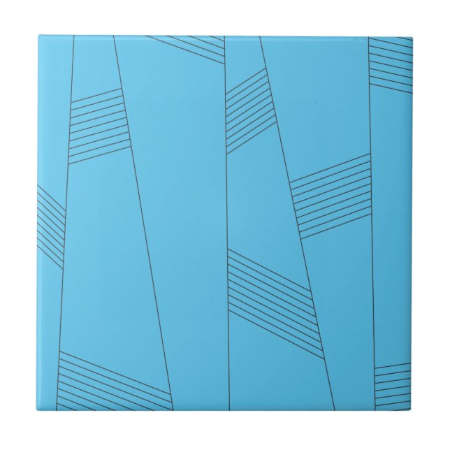 Blue, simple, elegant, abstract line pattern (Frente)