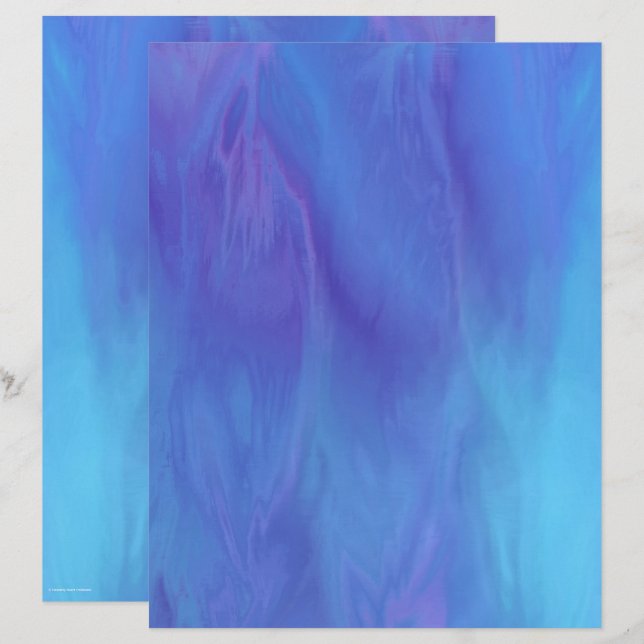 Blue Skies Scrapbook Paper 2-Sided Page (Frente/Verso)