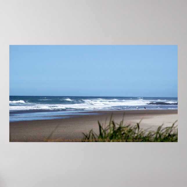 Blue Sky e Beach Impressão (Frente)