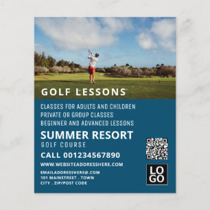 Blue Sky, GoIf Lesson Advertising Flyer