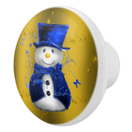 Blue Snowman no Dourado Natal