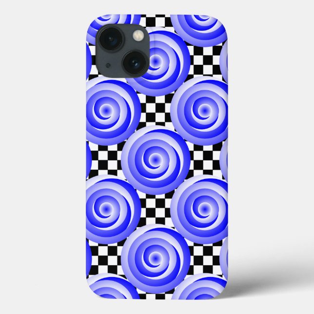Blue Spiral Illusion by Kenneth Yoncich (Verso)