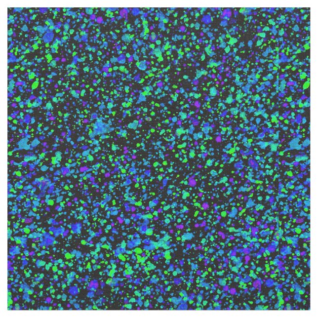 Blue Splatter - Tecido de algodão comprimido (Detalhe)