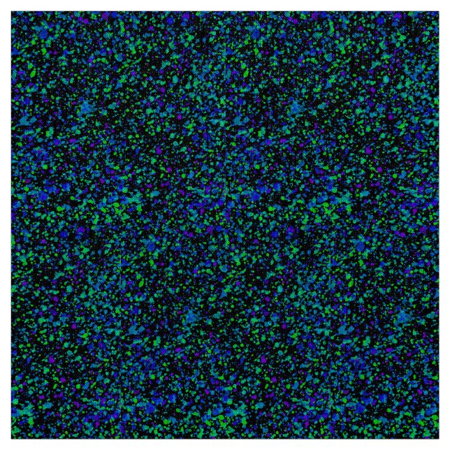 Blue Splatter - Tecido de linho natural (Modelo)