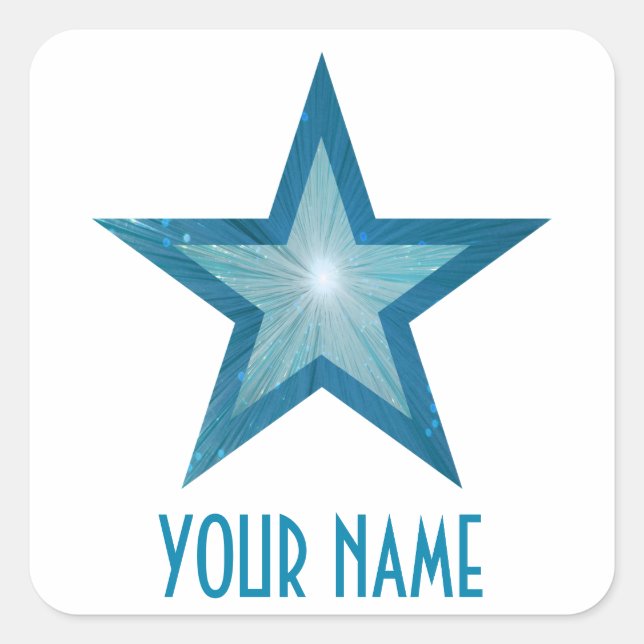 Blue Star 'Your Name' - etiqueta branca (Frente)