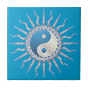 Blue Starburst Yin Yang