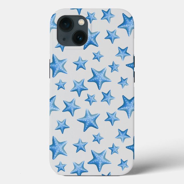 Blue Starfish Summer Beach Nautical Coastal (Verso)
