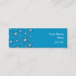 Blue Stars cartão de visita branco magro