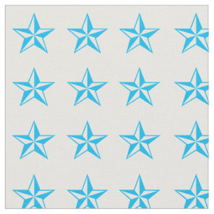 Blue Stars Rodeo Tecido Ocidental