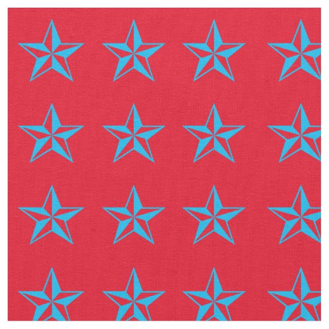 Blue Stars Rodeo Tecido Ocidental (Detalhe)