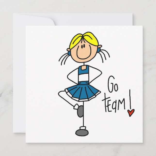 Blue Stick Figura T-shirts e presentes (Frente)