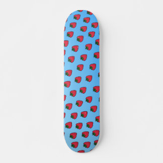 Blue Strawberry Vaporwave Designer Skateboard