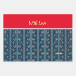 Blue Stripe n Red Wrappaper - Adiela Akoo